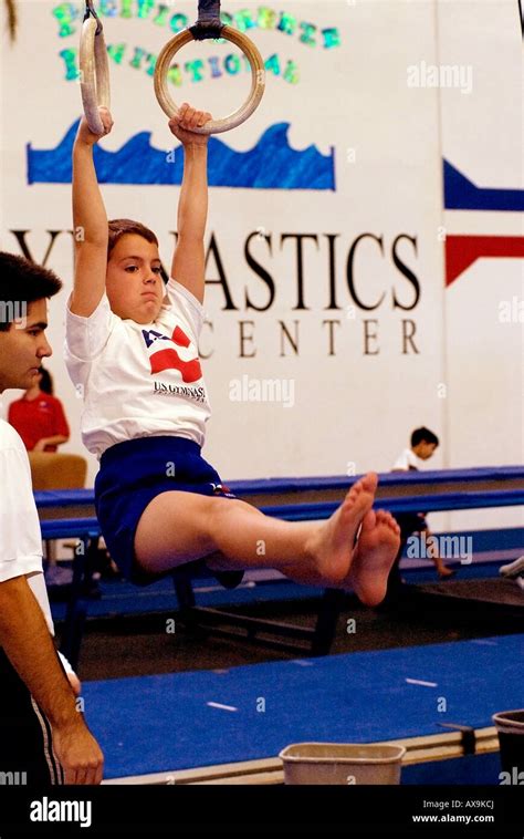 boys perform gymnastics routines Stock Photo - Alamy