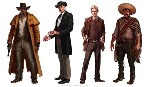 Western Characters, Javier Charro | Character art, Western artwork, Concept art characters