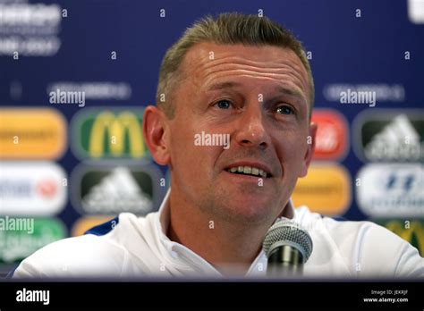 England U21 manager Aidy Boothroyd during the press conference at ...