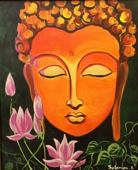 Buddha Lotus Painting at PaintingValley.com | Explore collection of ...