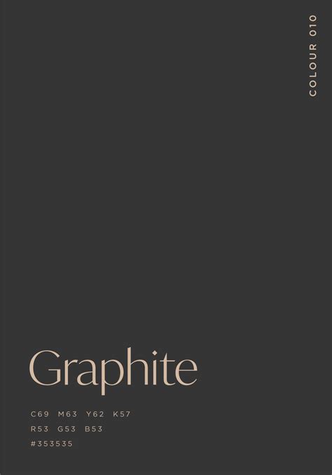 Graphite | 010 | Life in Colour | Flat color palette, Color of life, Colour pallete