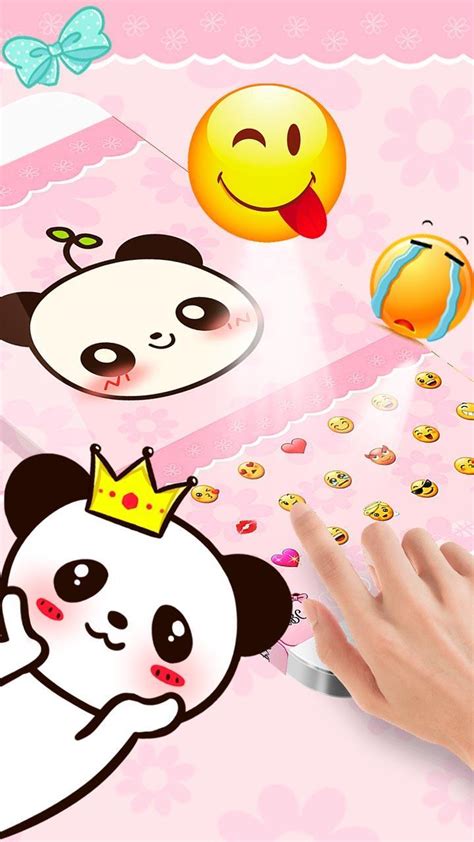 Pink Cute Panda Keyboard Theme APK for Android Download