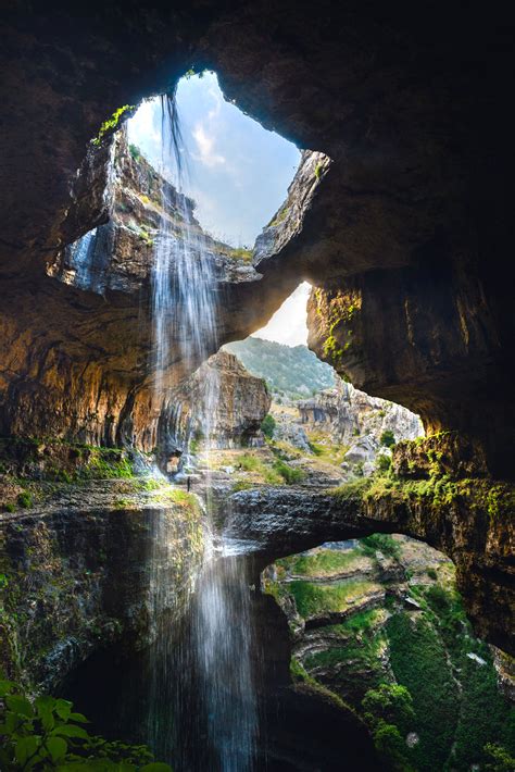 Three-Tiered Baatara Gorge Waterfall in Lebanon - InsideHook