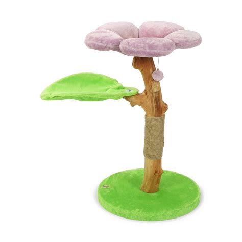 Modern Floral Cat Tree, Wooden Cat Tower, Modern Cat House, Cat Furniture, Cat Gift, Cat ...