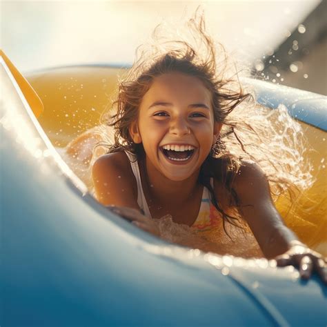 Premium AI Image | Water park advertising free space for brand logo