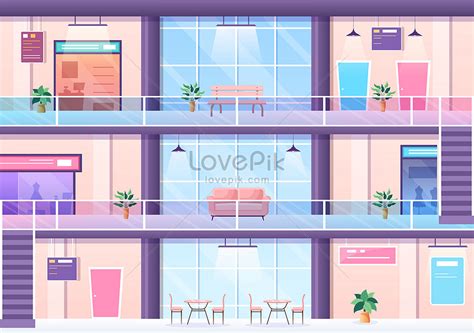 Shopping mall modern background illustration illustration image_picture ...