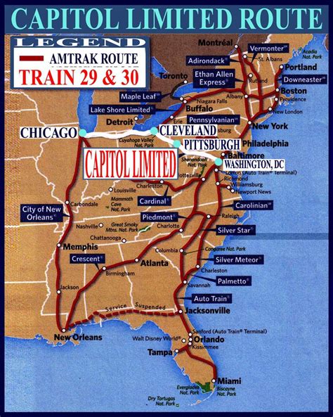 Amtrak Capitol Limited Route Map - Map Of Upstate New York