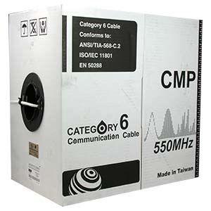 1000Ft Cat.6 Solid Cable Plenum (CMP)