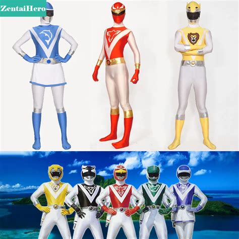 Super Sentai Series Adult/Kids Choujuu Sentai LIVEMAN Superhero Cosplay Costume Lycra Bodysuit ...