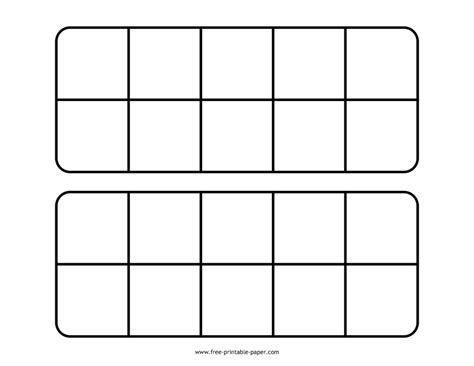 Double Ten Frame – Free-printable-paper.com