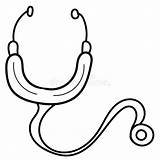 Stethoscope Doctor Phonendoscope Coloring Book Isolated Object Stock  sketch template