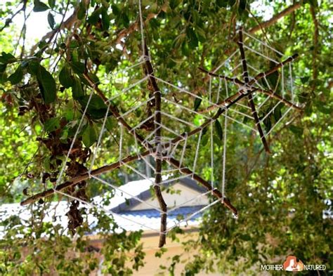 Stick spider web: spooktacular weaving fun! - Mother Natured