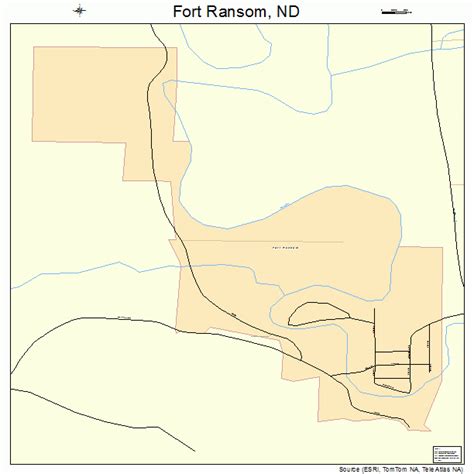 Fort Ransom North Dakota Street Map 3827580