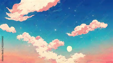 Anime, manga cloud painting. 4K sky wallpaper, moody, colorful ...