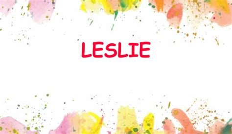 Leslie Name Meaning