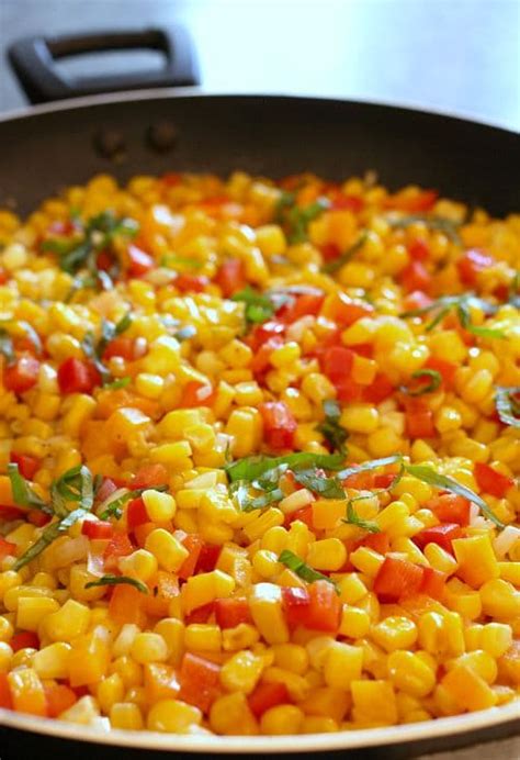 Fresh Corn Succotash | An Easy Vegetable Side Dish | Corn recipes side dishes, Vegetable side ...