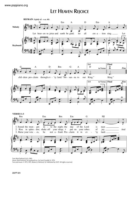 Spiritual-Let Heaven Rejoice Sheet Music pdf, - Free Score Download ★