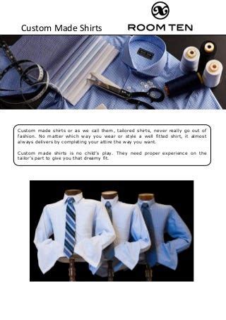 A Beginner’s Guide for Made to Measure Shirts in London | by Room Ten ...