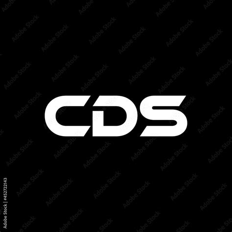 CDS letter logo design with black background in illustrator, vector ...