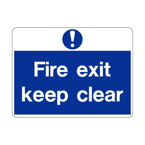 Display Signs - Buy Fire Exit Keep Clear Sign