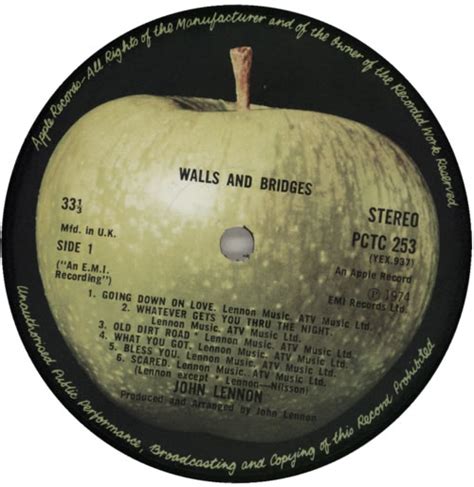 John Lennon Walls And Bridges - 1st - Complete UK vinyl LP album (LP ...