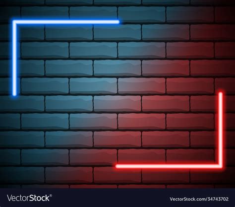 Realistic isolated neon sign blue and red Vector Image