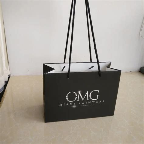 Aliexpress.com : Buy Wholesale 1000pcs/lot custom luxury black paper shopping bags with long ...