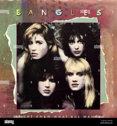 Bangles - If She Knew What She Wants - Vintage vinyl album cover Stock Photo - Alamy