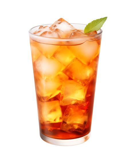 AI generated a glass of iced tea isolated on a transparent background, cut out, PNG 35544936 PNG