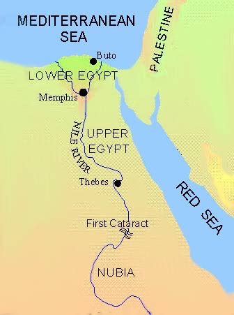 Map of Nile River Valley