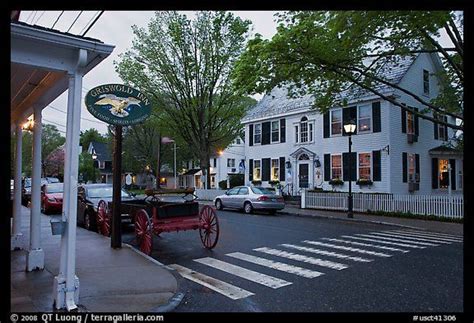 Essex. Connecticut, USA. Street with historic buildings at dusk. | Historic buildings, Places ...