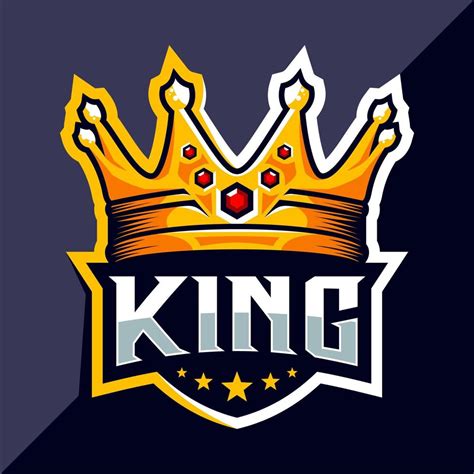 King crown esport logo design 16126416 Vector Art at Vecteezy