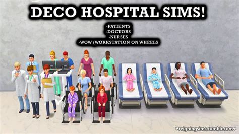 Deco Hospital Sims! | Reigningsims | Sims 4, Sims mods, Tumblr sims 4