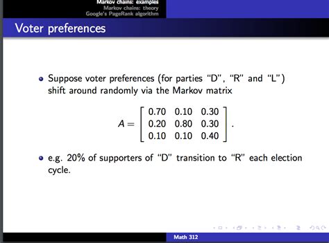 matrices - Markov chains - from vs. to in transition matrix? - Mathematics Stack Exchange