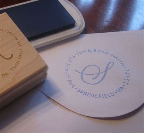 Custom Rubber Address Stamp - Circle - Lazables - PinkLion