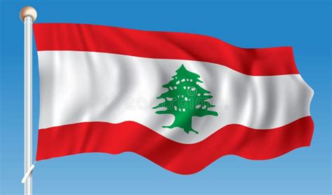 Flag of Lebanon stock vector. Illustration of nation - 107599806