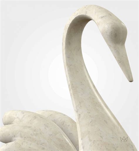 Customised Bird Statue - Single Swan l Marblising