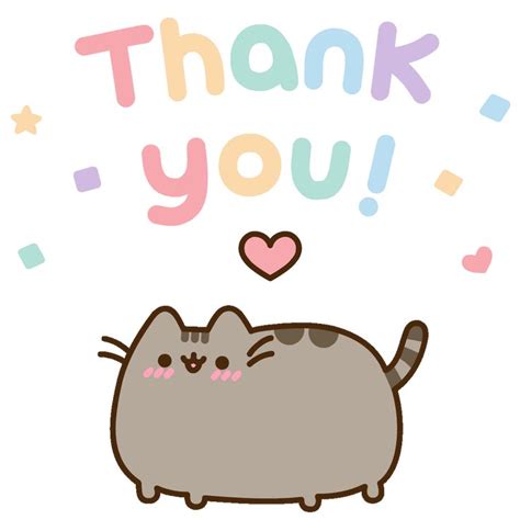 Cat Thank You Sticker by Pusheen for iOS & Android | GIPHY | Thank you gifs, Thank you stickers ...