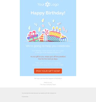 Happy Birthday Email Template | Unlayer