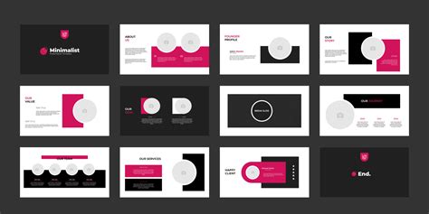 minimalist business presentation powerpoint slides templates 13107579 Vector Art at Vecteezy