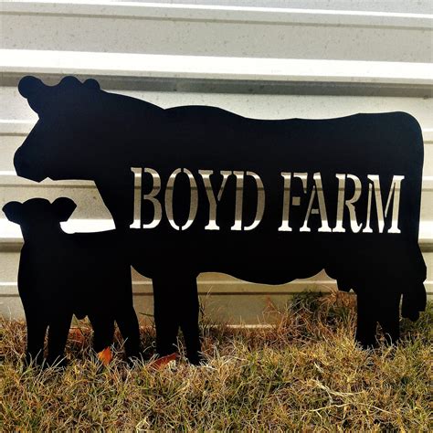 Metal Farm Sign Custom Farm Sign Cow Door Sign Cattle Farm | Etsy