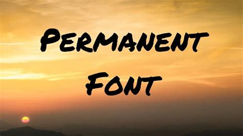 Permanent Marker Font Free Download