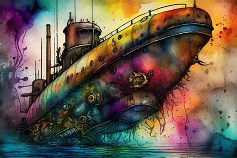 Submarine Painting Art Illustration Graphic by osman goni student ...