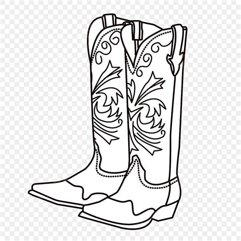 Minimalistic Cowboy Boots Clipart, Cow Drawing, Cowboy Drawing, Lip ...