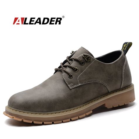 ALEADER Autumn Fashion Mens Oxford Shoes Breathable Leather Casual ...