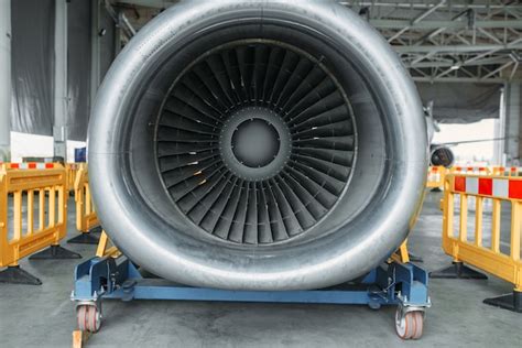 Premium Photo | Jet turbine blade closeup, front view