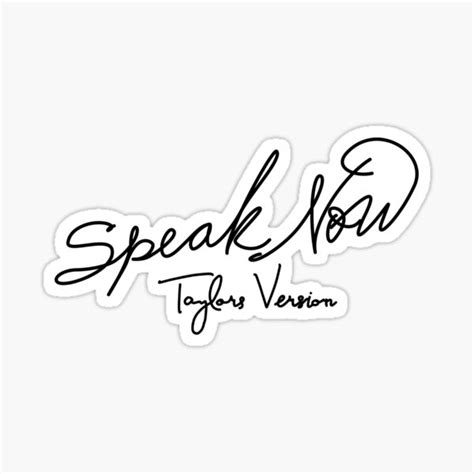 "Speak Now Taylors Version" Sticker for Sale by aspolaris17 | Redbubble