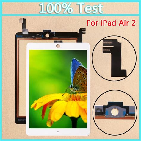 Fixed Broken Damaged Cracked Screen For iPad Air 2 iPad 6 Touch Screen Digitizer White & Black ...