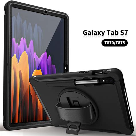 Dteck Galaxy Tab S7 Tablet 2020 Case, Heavy Duty 360 Rotating Kickstand ...