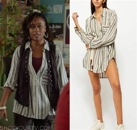 Good Trouble: Season 3 Episode 5 Malika's Striped Shirt | Shop Your TV